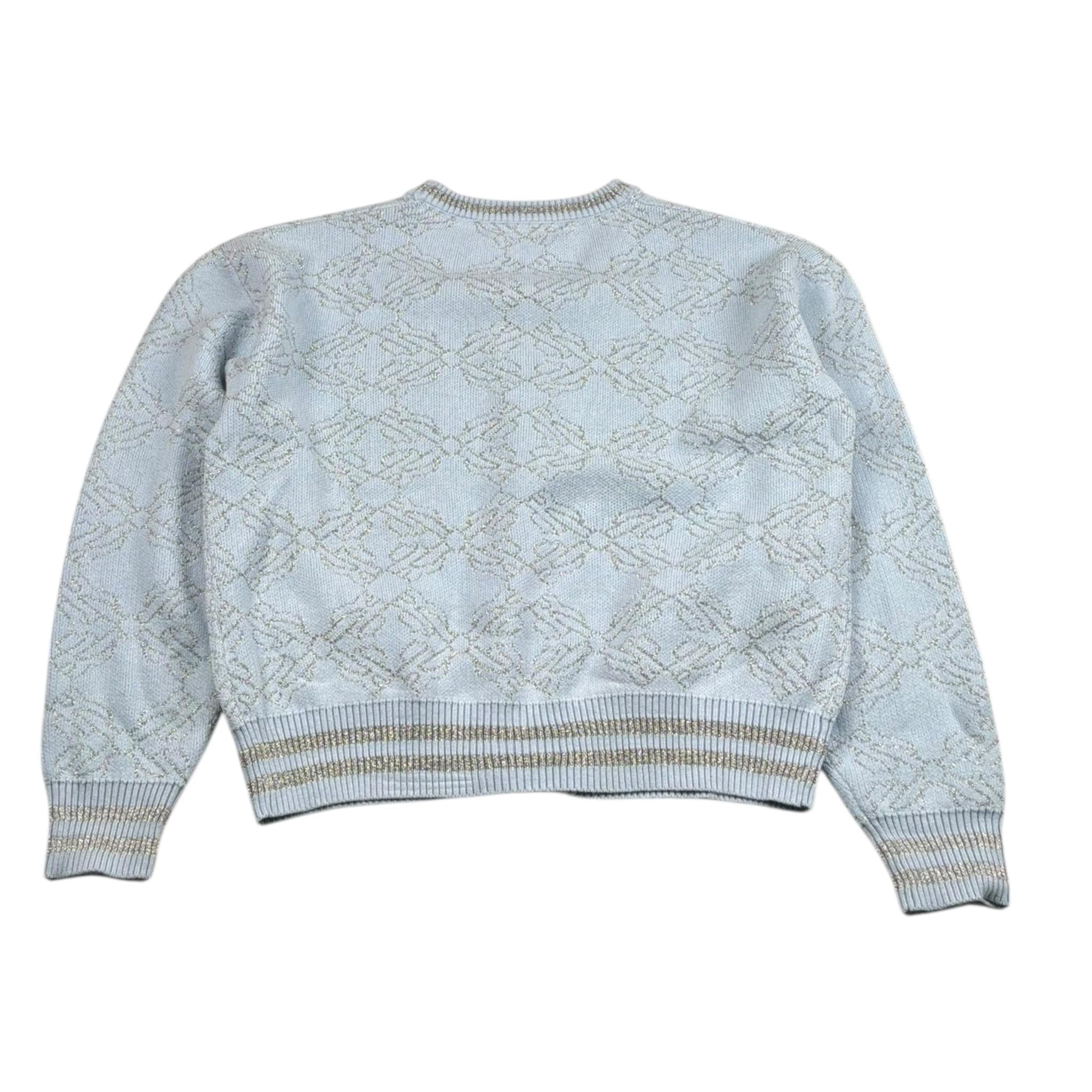 John Richmond Cardigan Tinta Unita con Stampa E Fantasia per Bambina RGP26045CD AZZURRO JOHN RICHMOND 