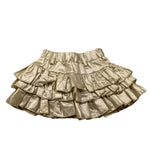 Miss Grant Gonna Tinta Unita con Balze per Neonata MG1343 ORO MISS GRANT 