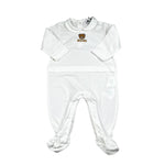 Moschino Tutina Tinta Unita con Logo per Neonato MOY06Y BIANCO MOSCHINO 