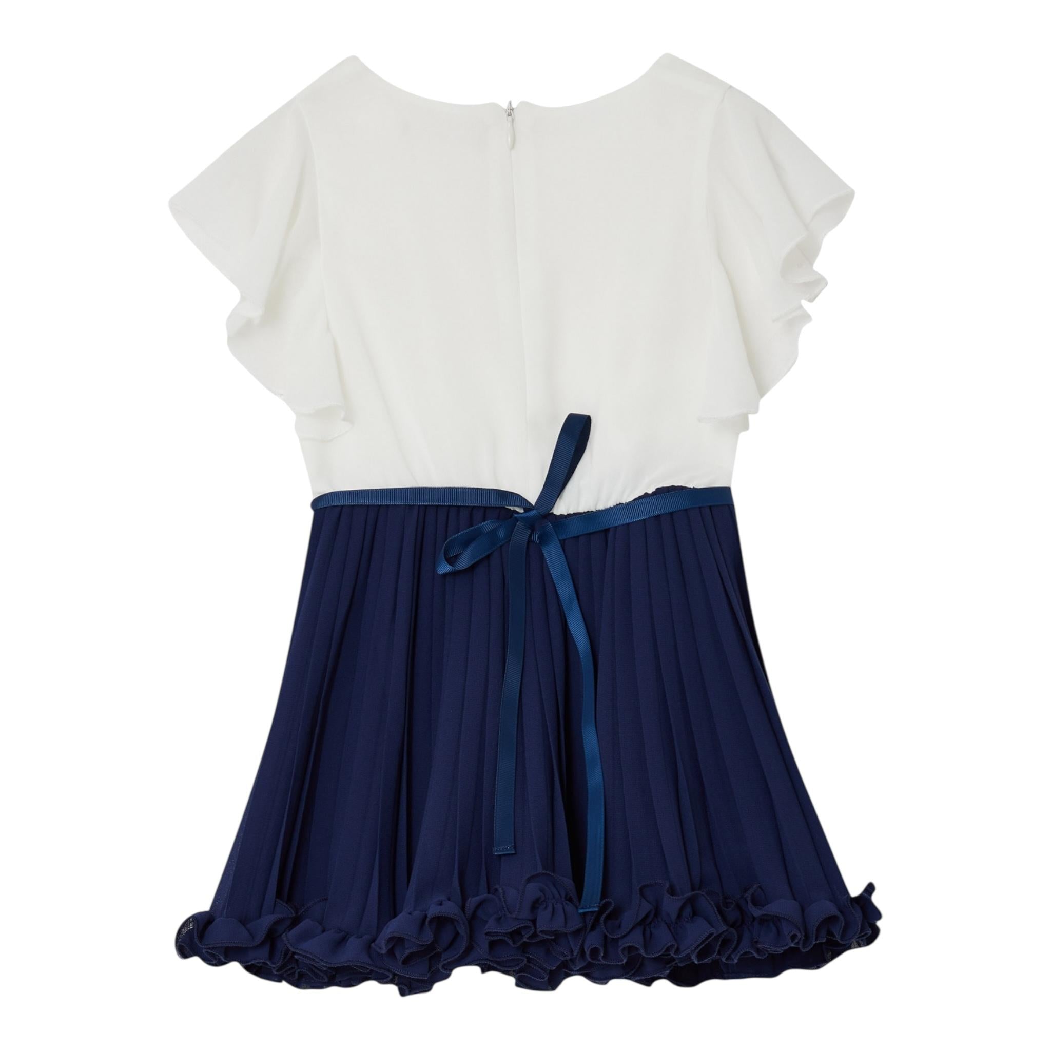 Liu Jo Abito Bicolore Mezza Manica Velato per Bambina KA5133J BIANCO/BLU LIU JO 