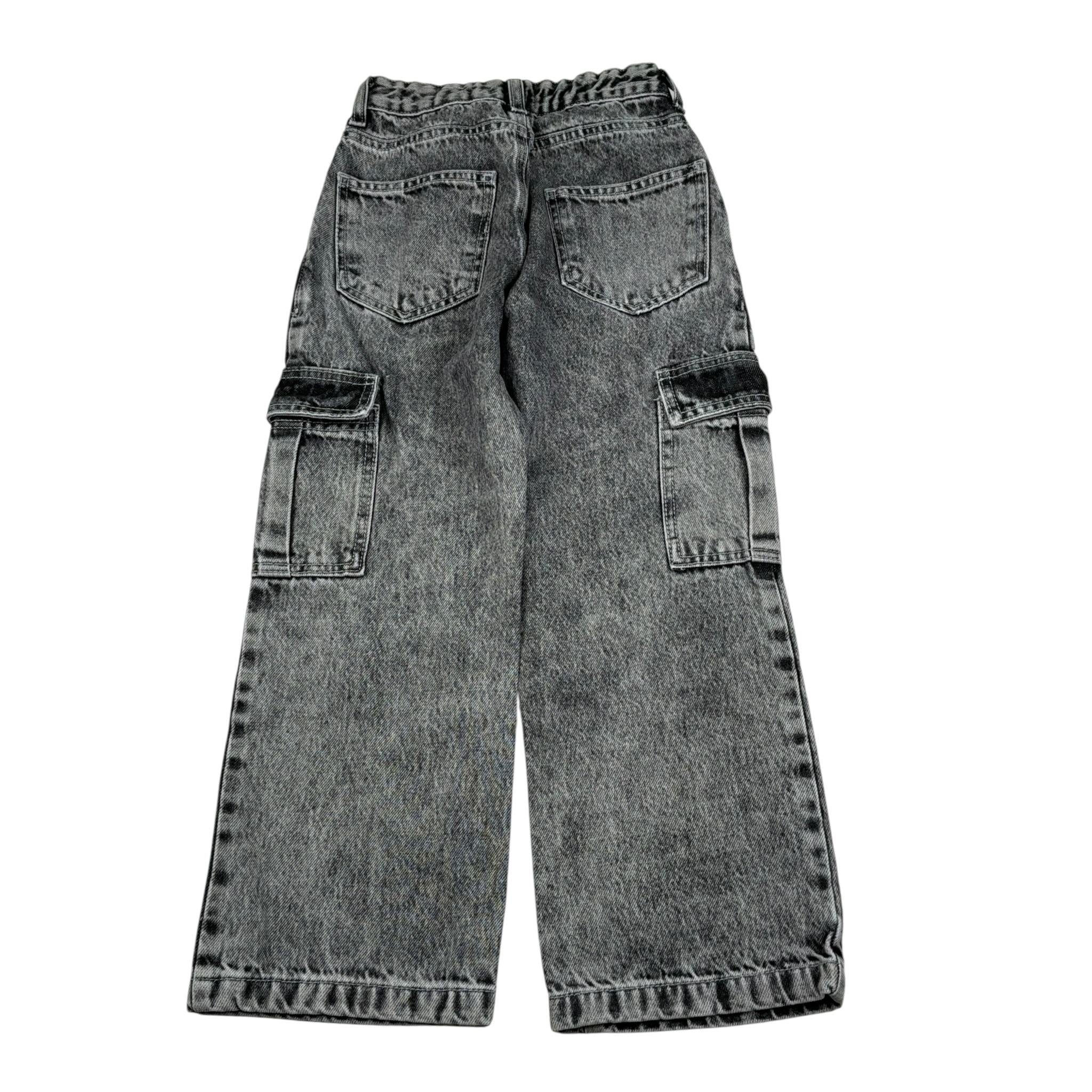 Lu Lu By Miss Grant Jeans Tinta Unita Modello Cargo per Bambina LL3120 GRIGIO LU LU BY MISS GRANT 