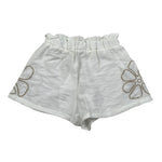 M+E' Short Tinta Unita con Elastic In Vita per Bambina UE1698 BIANCO M+E' 