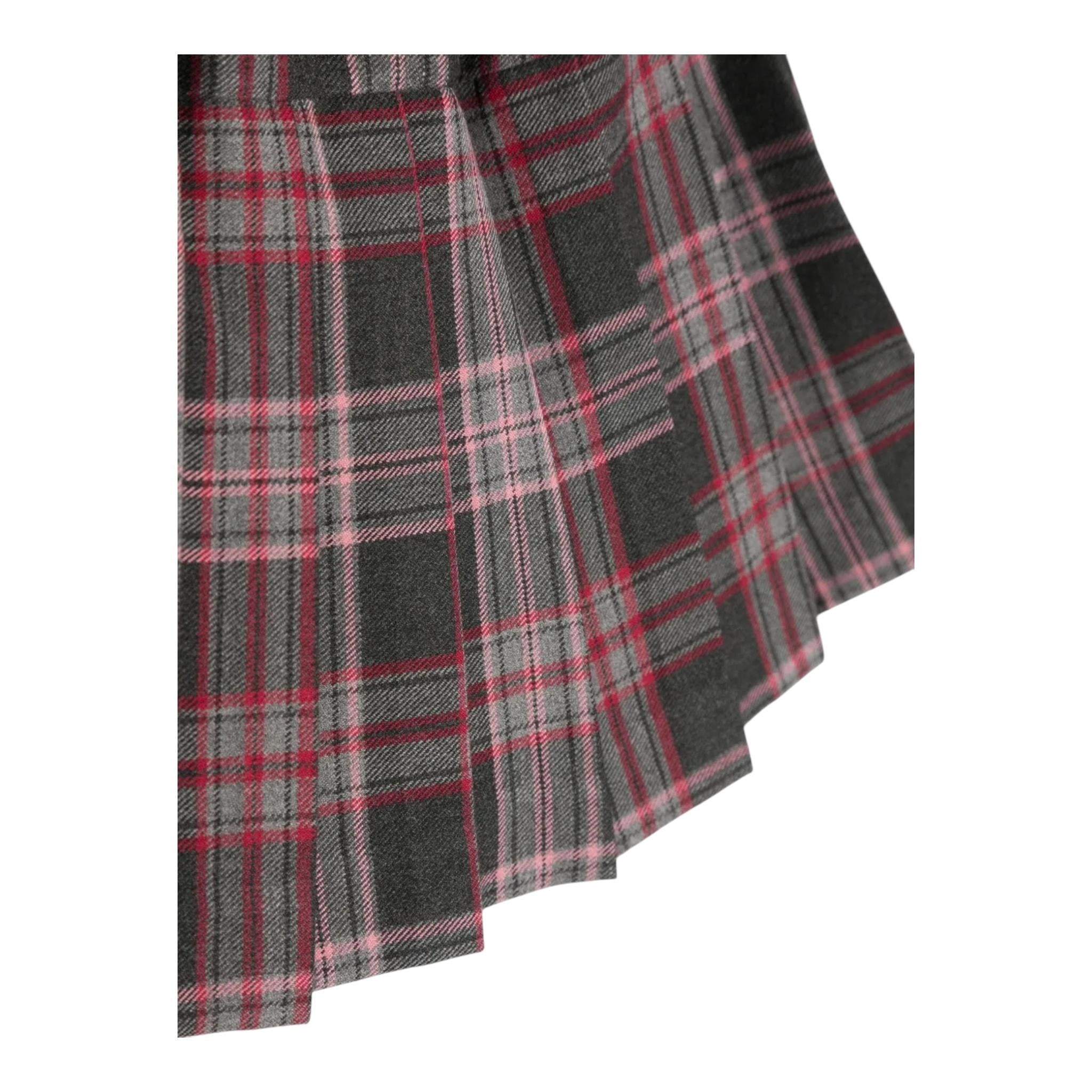 IL GUFO gonan tinta unita con fantasia a quadri Grigio per Bambina A24GN209W3067 GRIGIO IL GUFO 