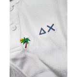 Sun68 Polo Mezza Manica Tinta Unita con Stampa per Bambino A35328X BIANCO SUN68 