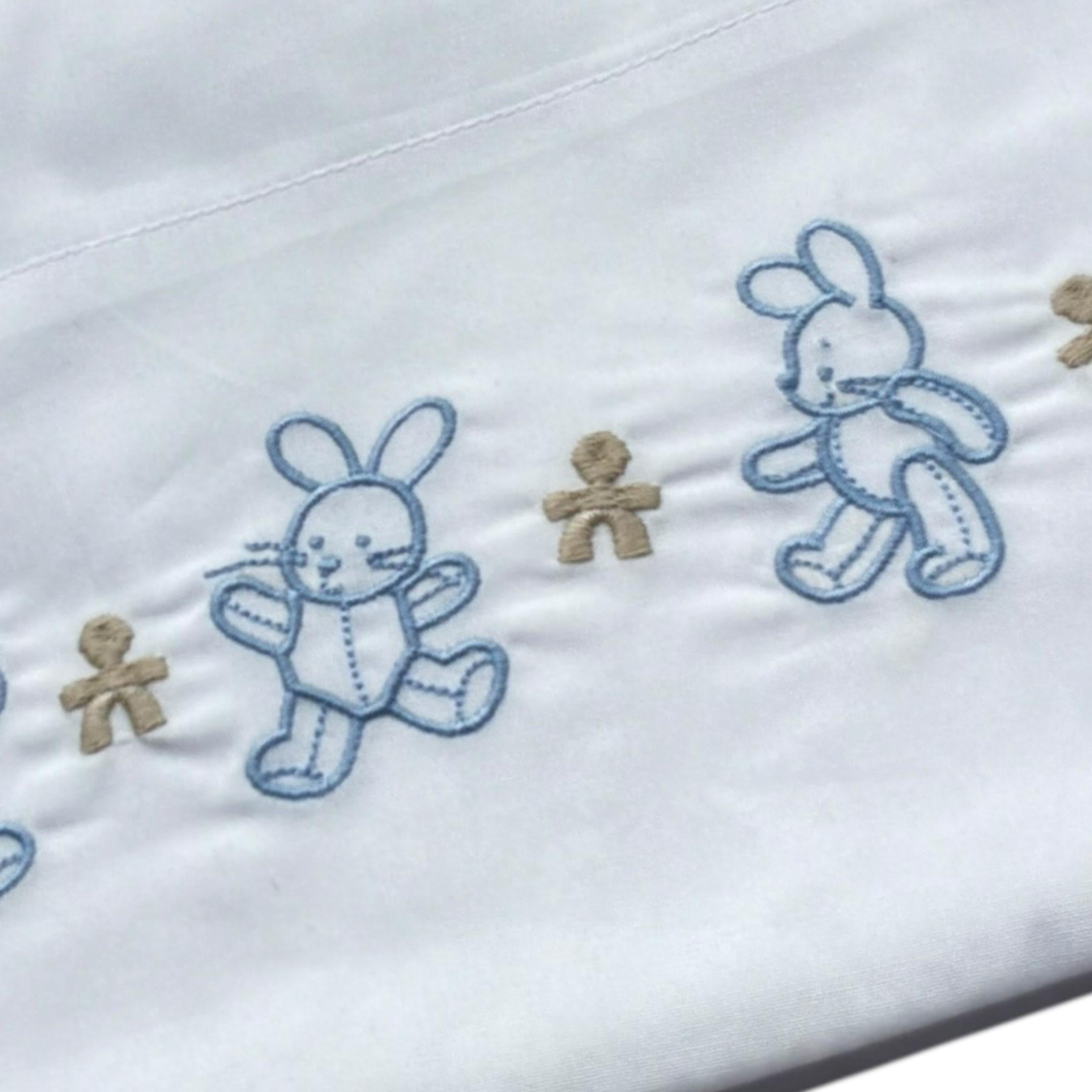 Le Bebe' Lenzuola Set 3 Pezzi Tinta Unita con Stampa per Neonato LBB5301 BIANCO LE BEBE' 