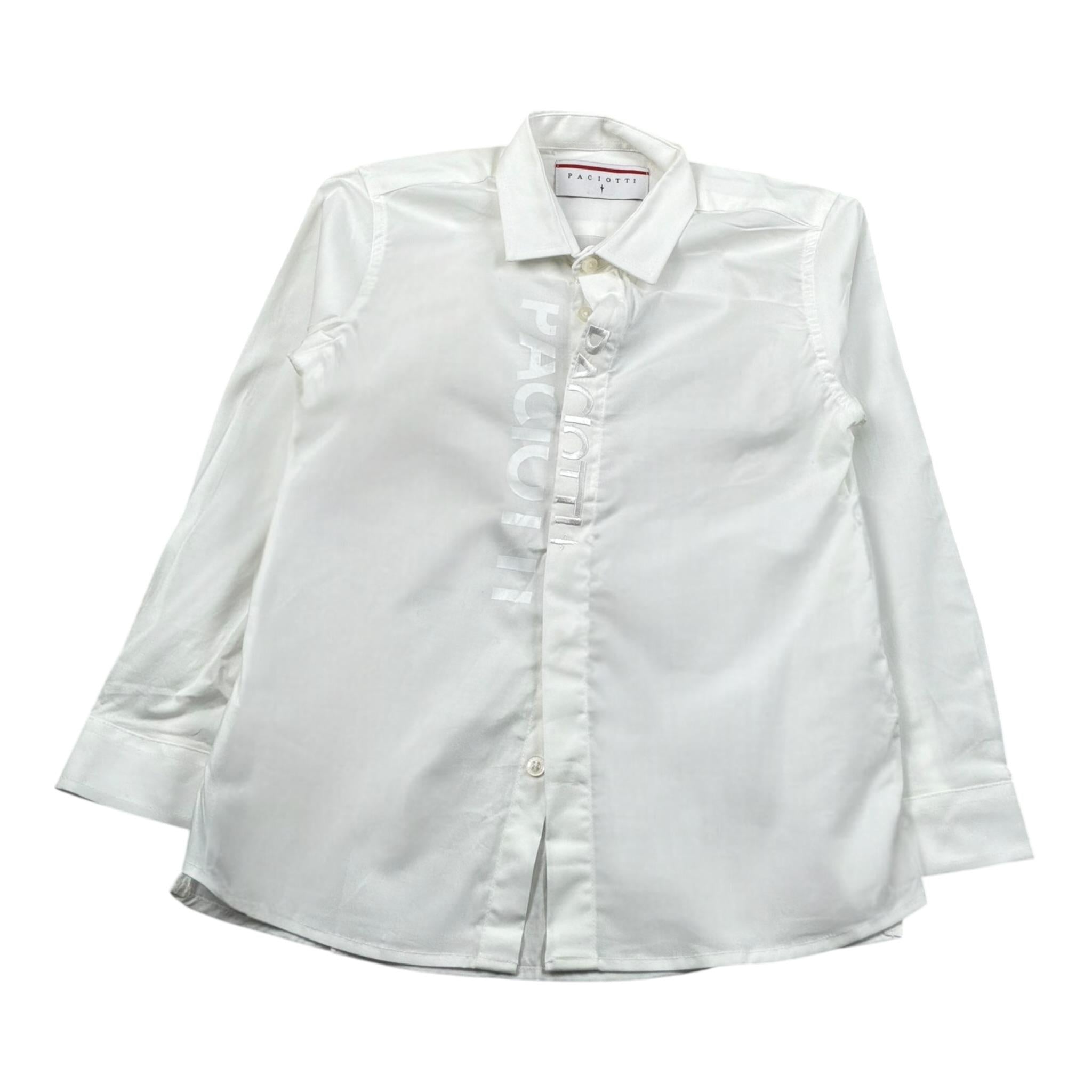 Cesare Paciotti Camicia Tinta Unita con Stampa per Bambino CMP4351B BIANCO CESARE PACIOTTI 