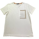 Liu Jo T-Shirt Girocollo Tinta Unita con Taschino per Bambino QA3096 BIANCO LIU JO 