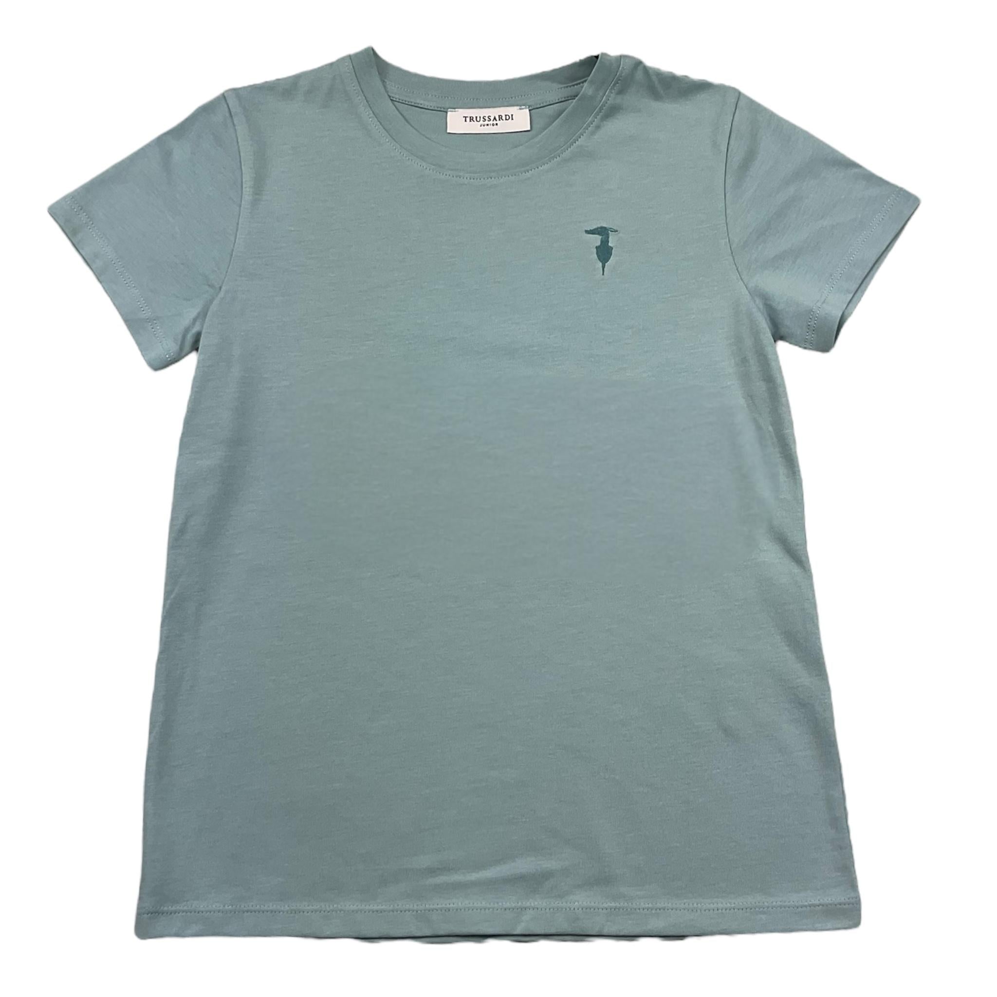 TRUSSARDI t-shirt girocollo tinta unita Azzurro per Bambino TGA25039 AZZURRO TRUSSARDI 