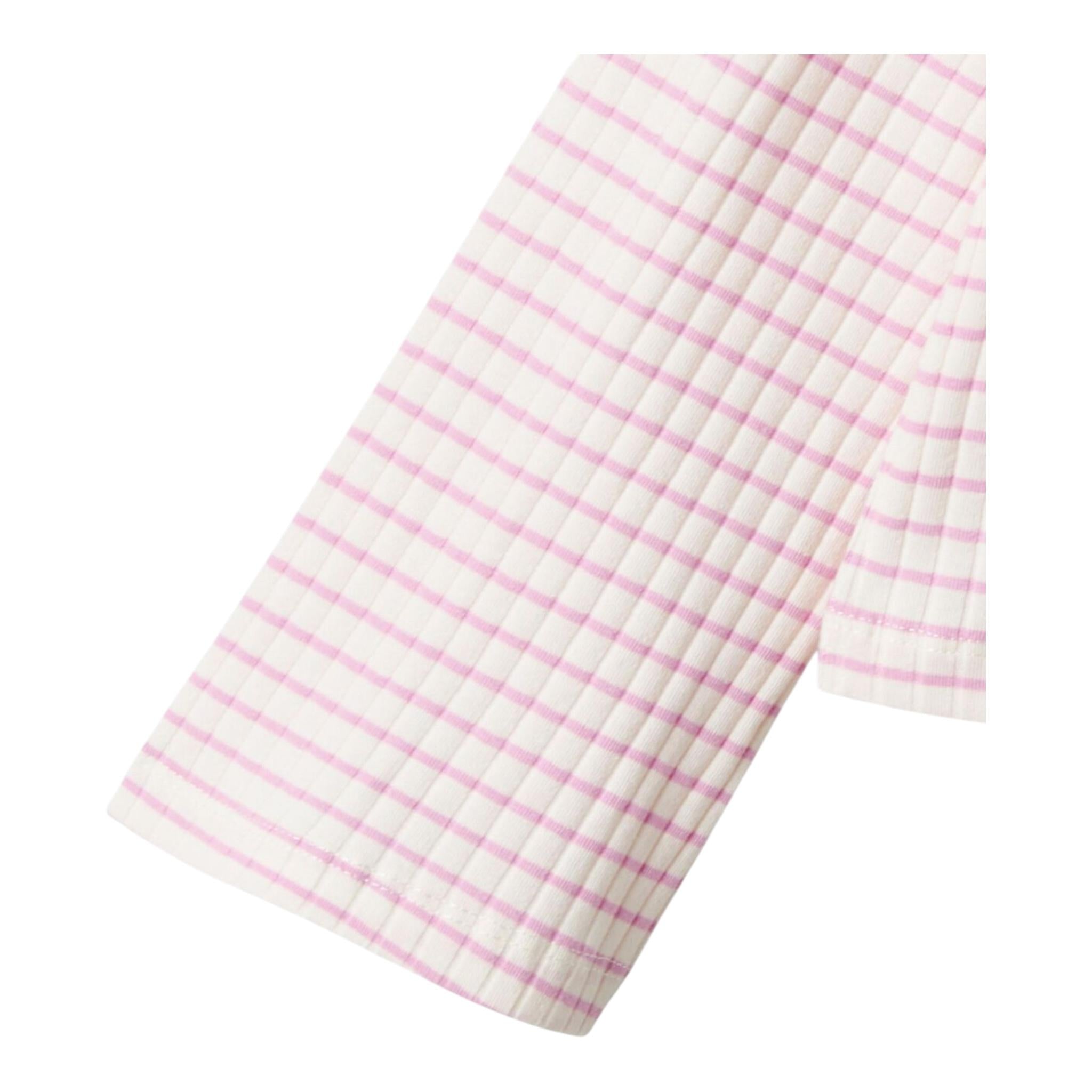 NAME IT maglia tinta unita mezzo collo con fantasia a righe Bianco/rosa per Bambina 13231786 BIANCO/ROSA NAME IT 