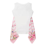 Monnalisa Canotta Girocollo Tinta Unita con Stampa per Bambina 113607AF BIANCO MONNALISA 