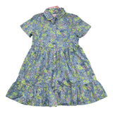 Saint Barth Abito Mezza Manica Stampa Fantasia Floreale per Bambina MSSS0001 BLU SAINT BARTH 