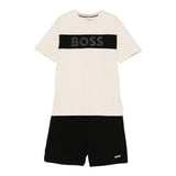 Boss Completo 2 Pezzi T-Shirt-Bermuda per Bambino J52061 NERO BOSS 