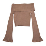 Twinset Maglia Tinta Unita Scollo A Barca per Bambina 251GJ3412 CAMMELLO TWINSET 