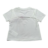 M+E' T-Shirt Girocollo Tinta Unita con Stampa per Bambina UE1389J BIANCO M+E' 