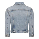 Calvin Klein Giubbino In Denim Tinta Unita con Bottoni per Bambina IB0IB02308 AZZURRO CALVIN KLEIN 