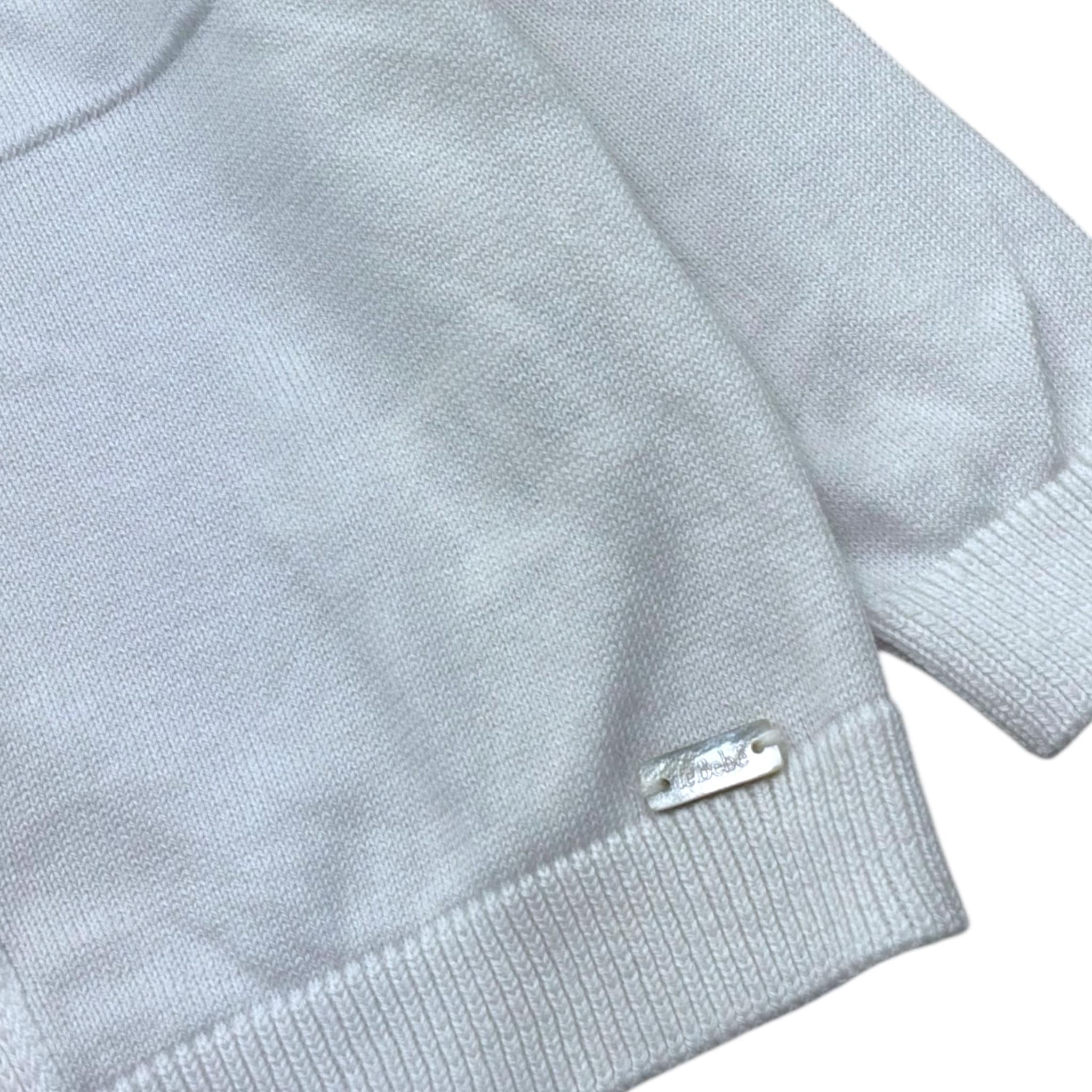 Le Bebe' Cardigan Tinta Unita con Bottoni per Neonato LBB5414 BIANCO LE BEBE' 