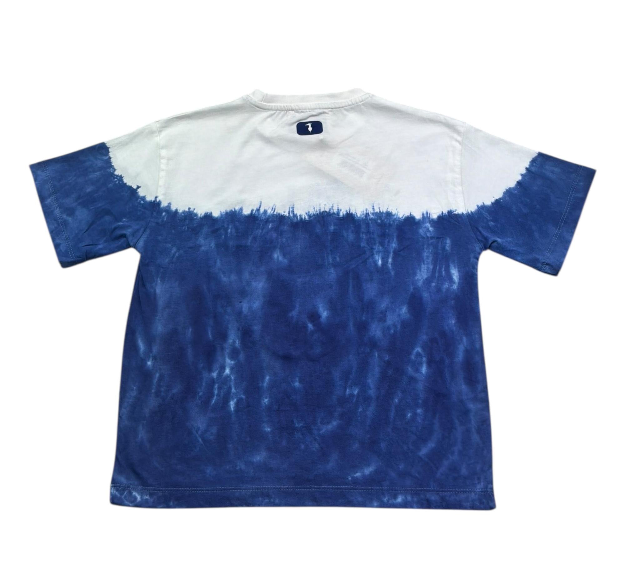 Trussardi T-Shirt Girocollo Bicolore per Bambino TBP26118TS BIANCO/BLU TRUSSARDI 