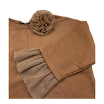 DIXIE felpa chiusa girocollo tinta unita con spille Marrone per Bambina LB17040G67 MARRONE DIXIE 