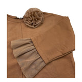 DIXIE felpa chiusa girocollo tinta unita con spille Marrone per Bambina LB17040G67 MARRONE DIXIE 