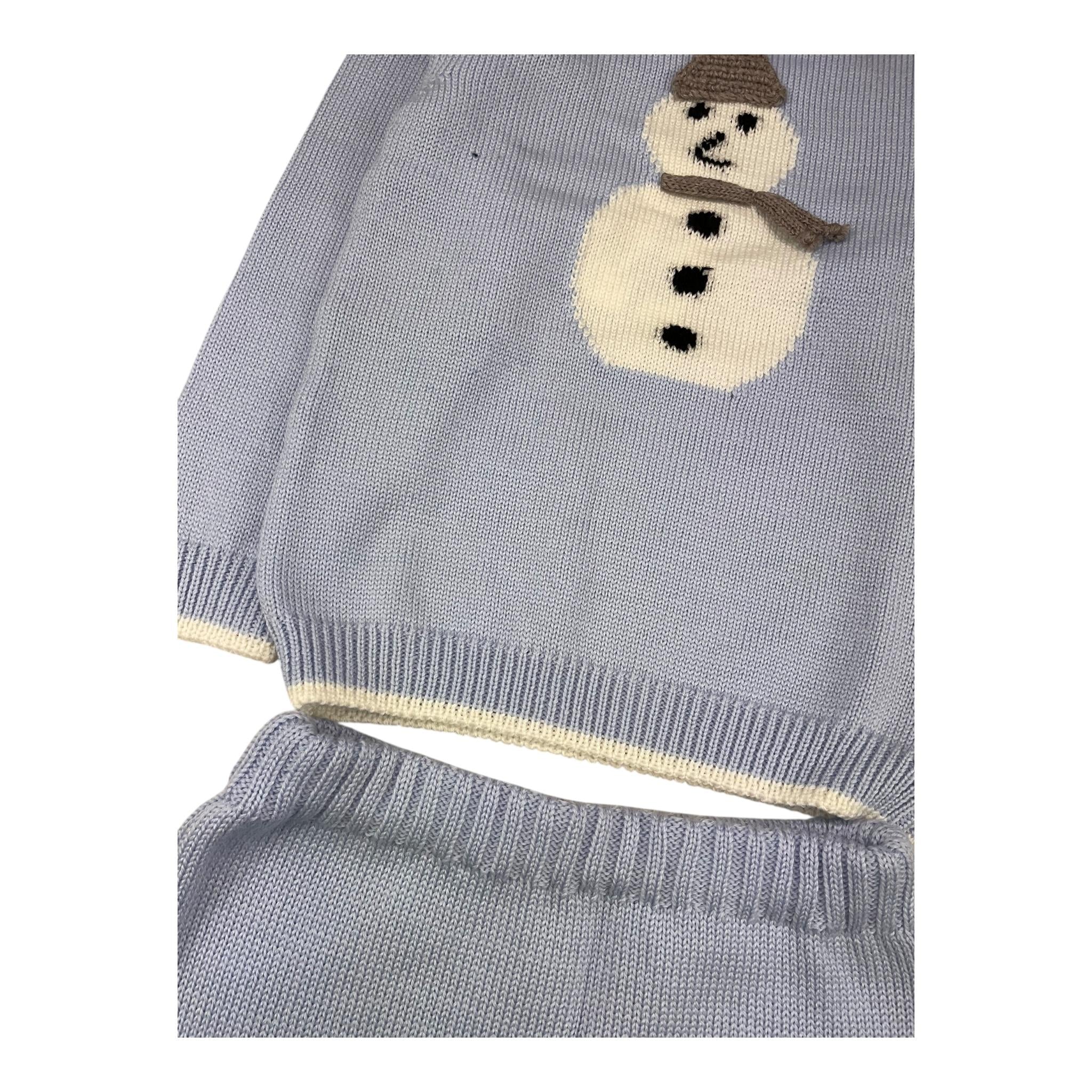 BEBE' DI ALMY completo 2 pezzi maglia-pantalone tinta unita Azzurro per Neonato 2P66 AZZURRO BEBE' DI ALMY 