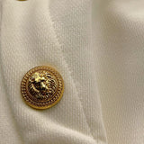 BALMAIN gonna lunga tinta unita con bottoni Panna per Bambina BV7A70 PANNA BALMAIN 