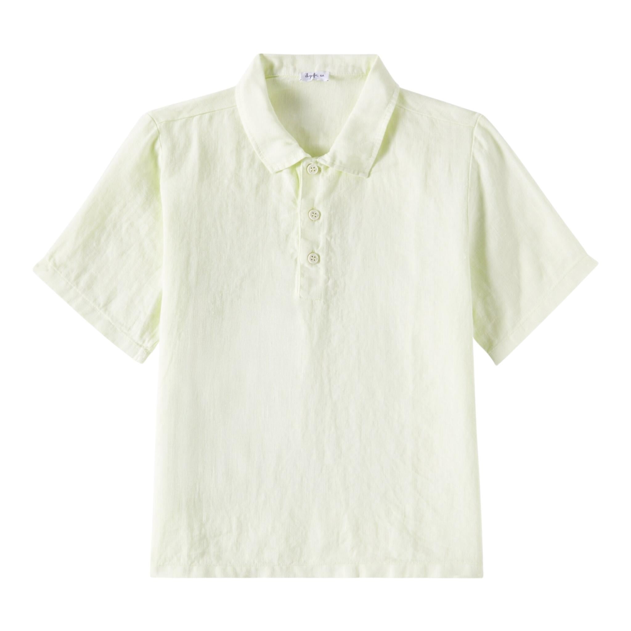 Il Gufo Camicia Mezza Manica Tinta Unita per Neonato P25PC060L6006N VERDE IL GUFO 