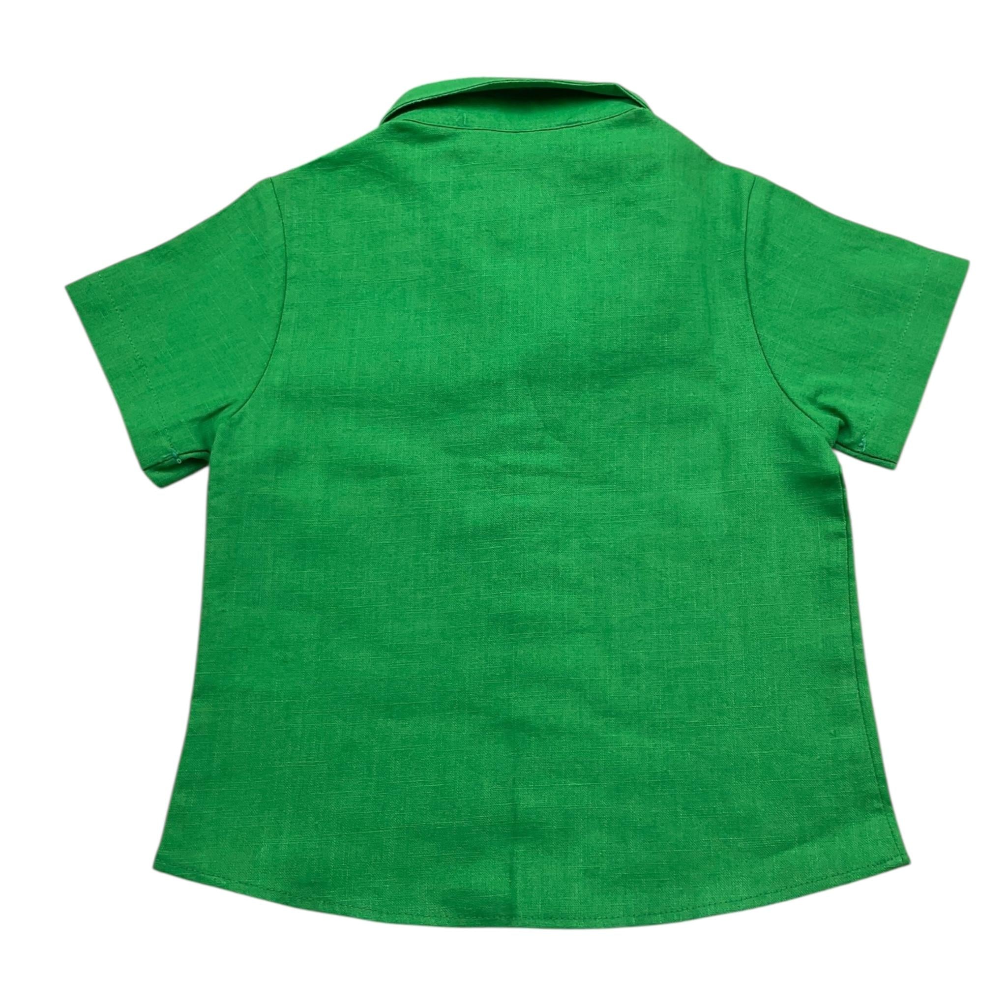 Daniele Alessandrini Camicia Tinta Unita Mezza Manica per Neonato 1296C00224 VERDE DANIELE ALESSANDRINI 