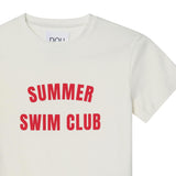 Dou Dou T-Shirt Girocollo Tinta Unita con Stampa per Bambina DW8P81X BIANCO DOU DOU 