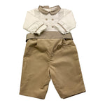 LA STUPENDERIA tutina manica lunga bicolore Bianco/beige per Neonato CBPG57 BIANCO/BEIGE LA STUPENDERIA 