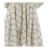 Elisabetta Franchi Abito Mezza Manica Tinta Unita Logato per Bambina EFAB598 PANNA ELISABETTA FRANCHI 