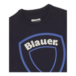 Blauer T-Shirt Giricollo Tinta Unita con Stampa per Bambino 24SBLKH02508 BLU BLAUER 