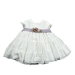 Amaya Abito Mezza Manica tinta unita con Tulle Bianco per Neonata 532215 BIANCO AMAYA 