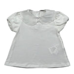 M+E' T-Shirt Tinta Unita con Colletto per Neonata UE1773NX BIANCO M+E' 