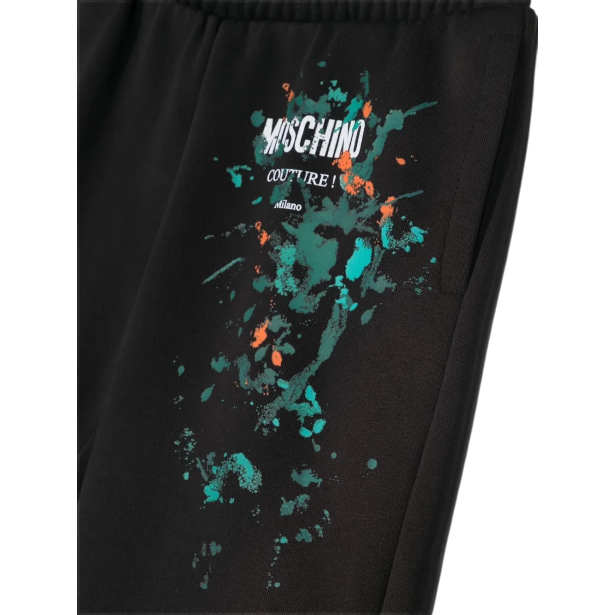Moschino Bermuda tinta unita con Elastico In Vita Nero per Bambino HUQ01U NERO MOSCHINO 