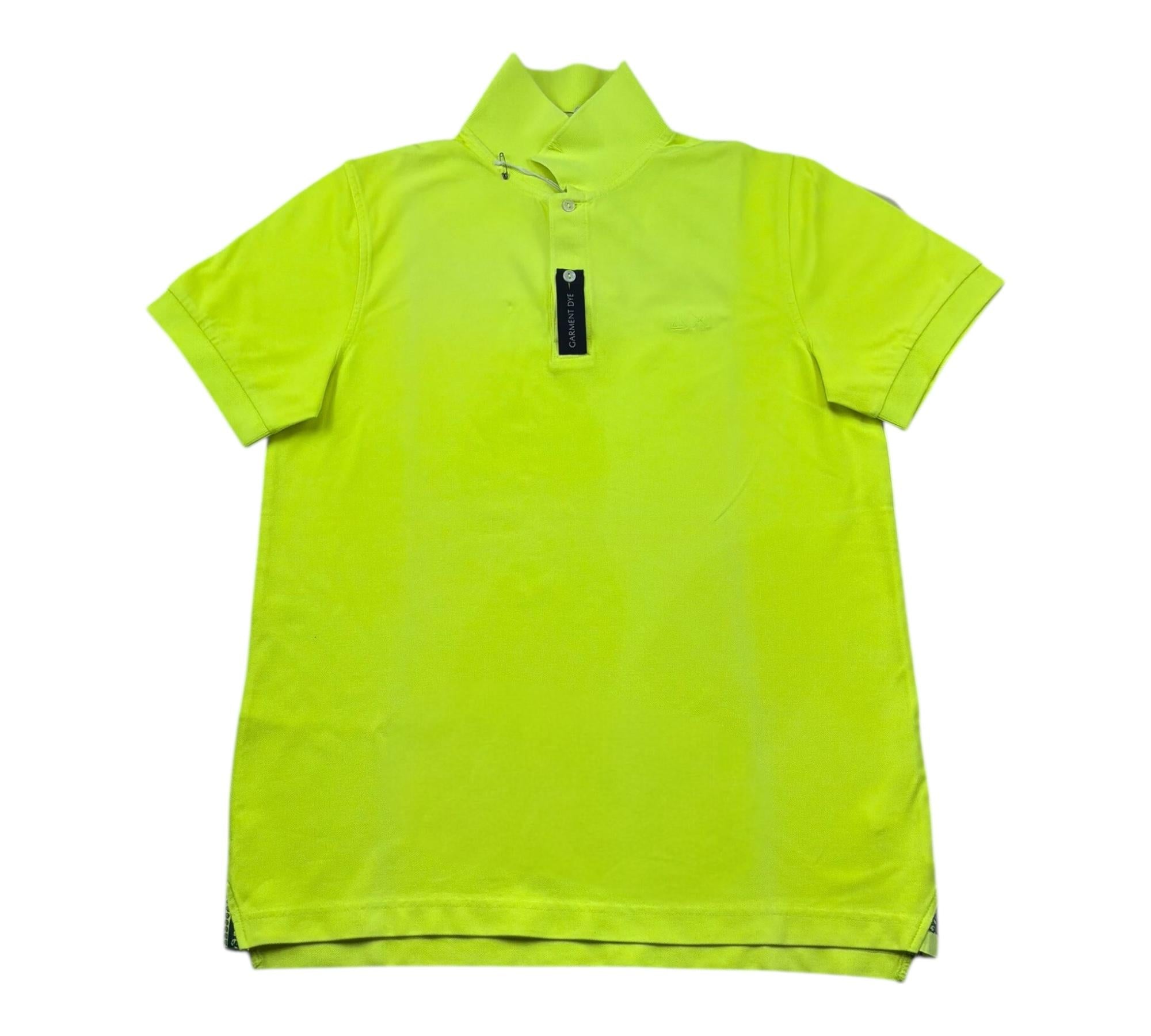 Sun68 Polo Mezza Manica Tinta Unita con Logo per Bambino A31304 GIALLO FLUO SUN68 