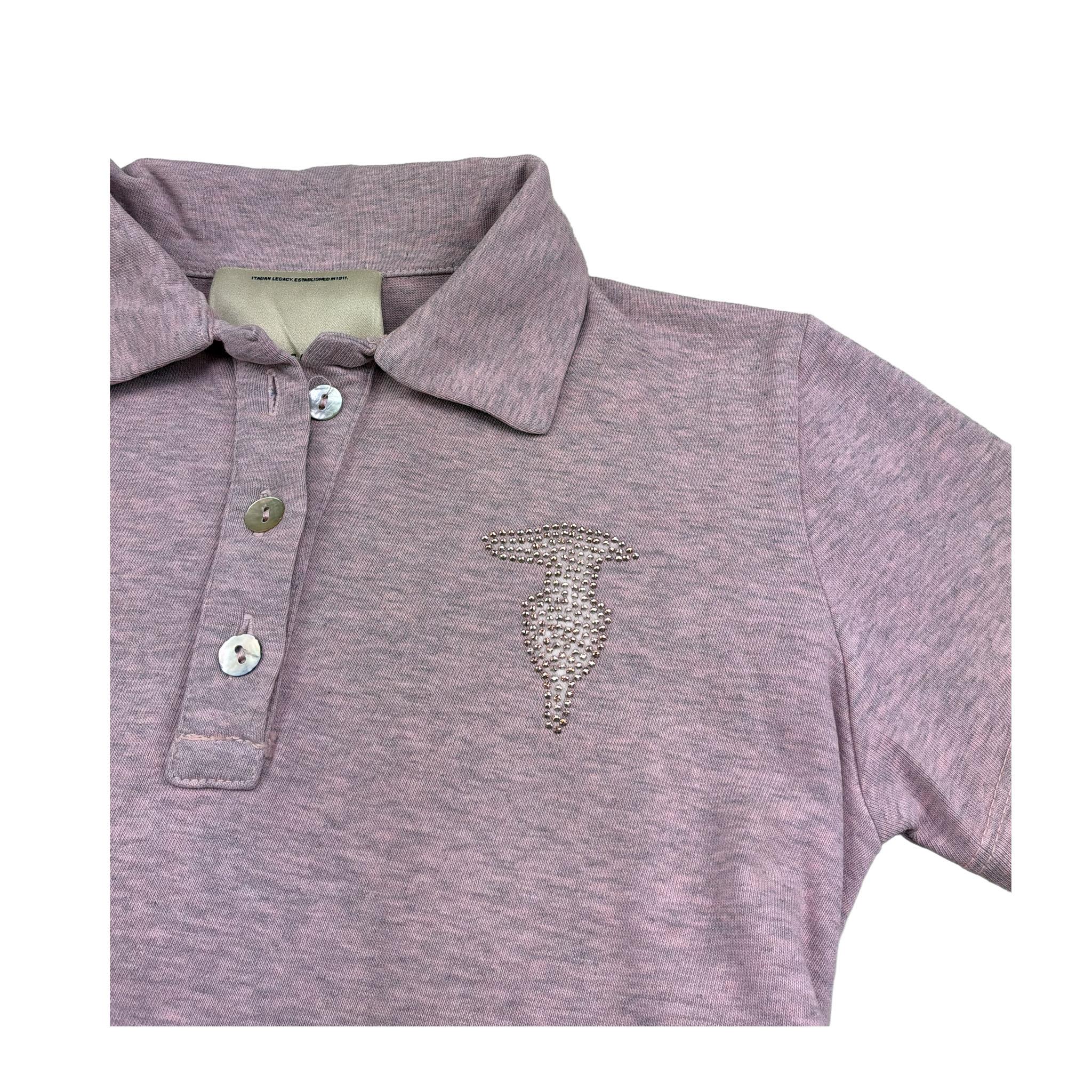 Trussardi Abito Mezza Manica Tinta Unita con Brillantini per Bambina TGP26056VE ROSA TRUSSARDI 