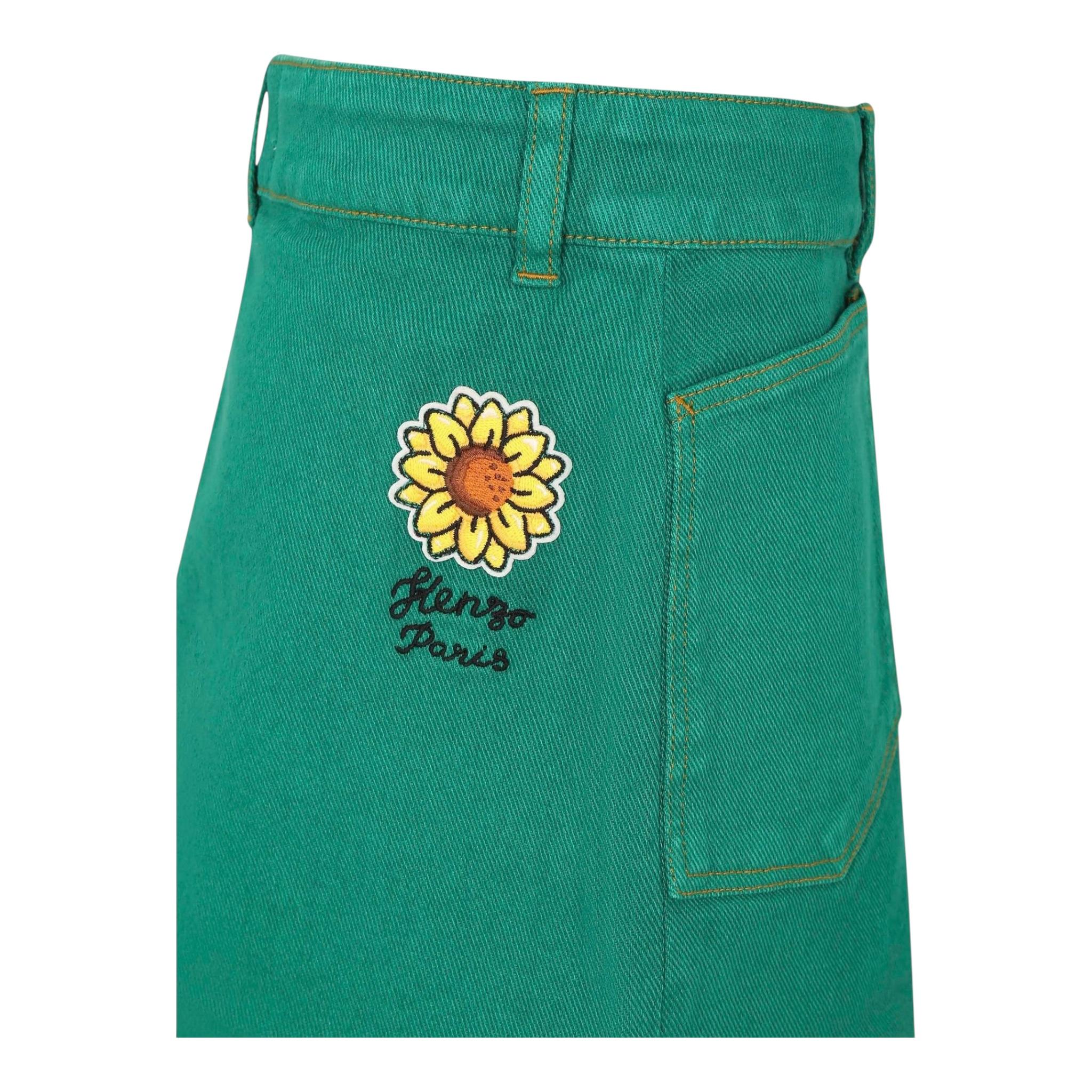 Kenzo Gonna Tinta Unita con Girovita Regolabile per Neonata K60908N VERDE KENZO 