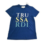 Trussardi T-Shirt Girocollo Tinta Unita con Stampa per Bambino TGP26007TS BLU TRUSSARDI 
