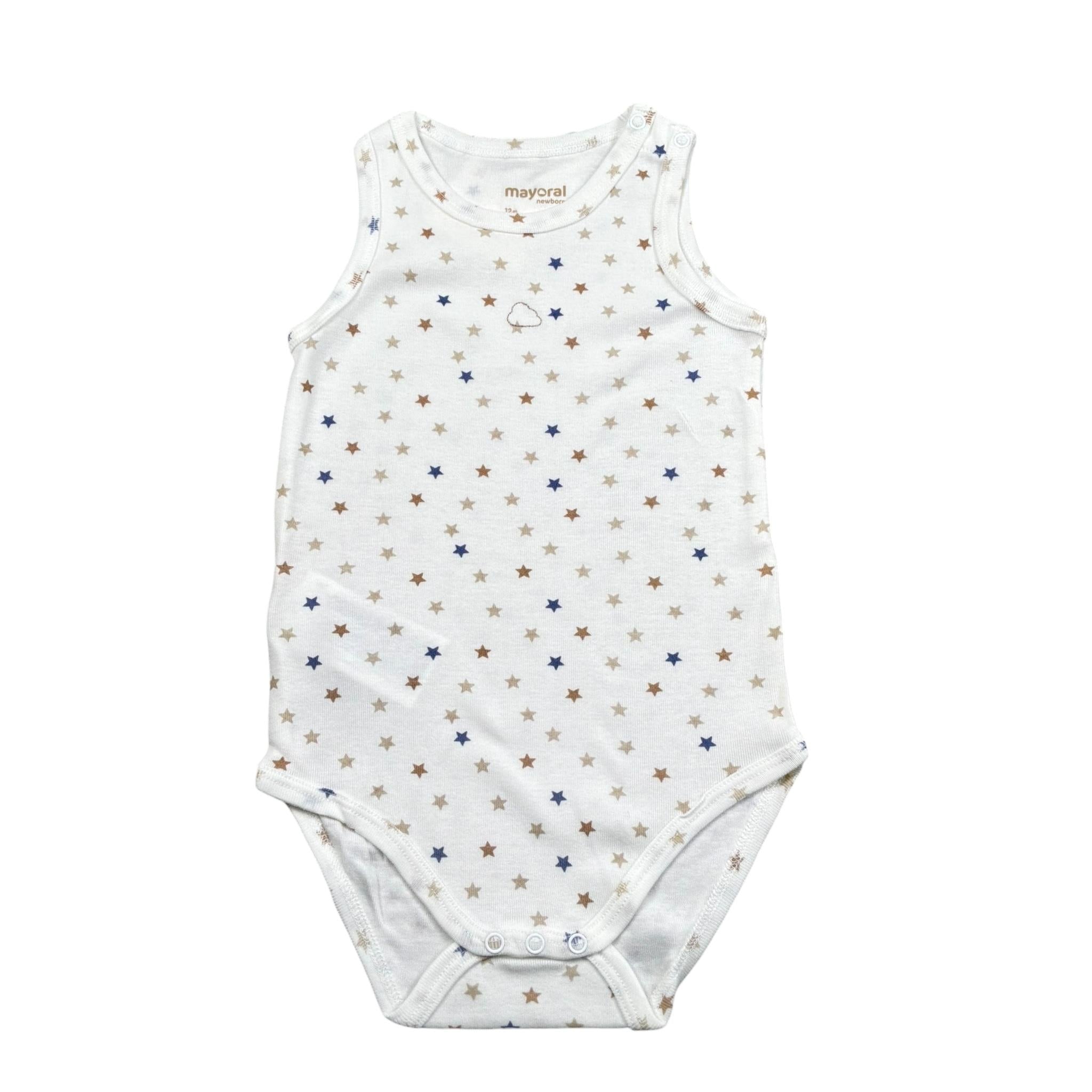 Mayoral Body Tinta Unita Giromanica con Stampa per Neonato 1706X BIANCO MAYORAL 