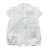 Nanan Pagliaccetto Tinta Unita con Ricami per Neonata E2049403B BIANCO NANAN 