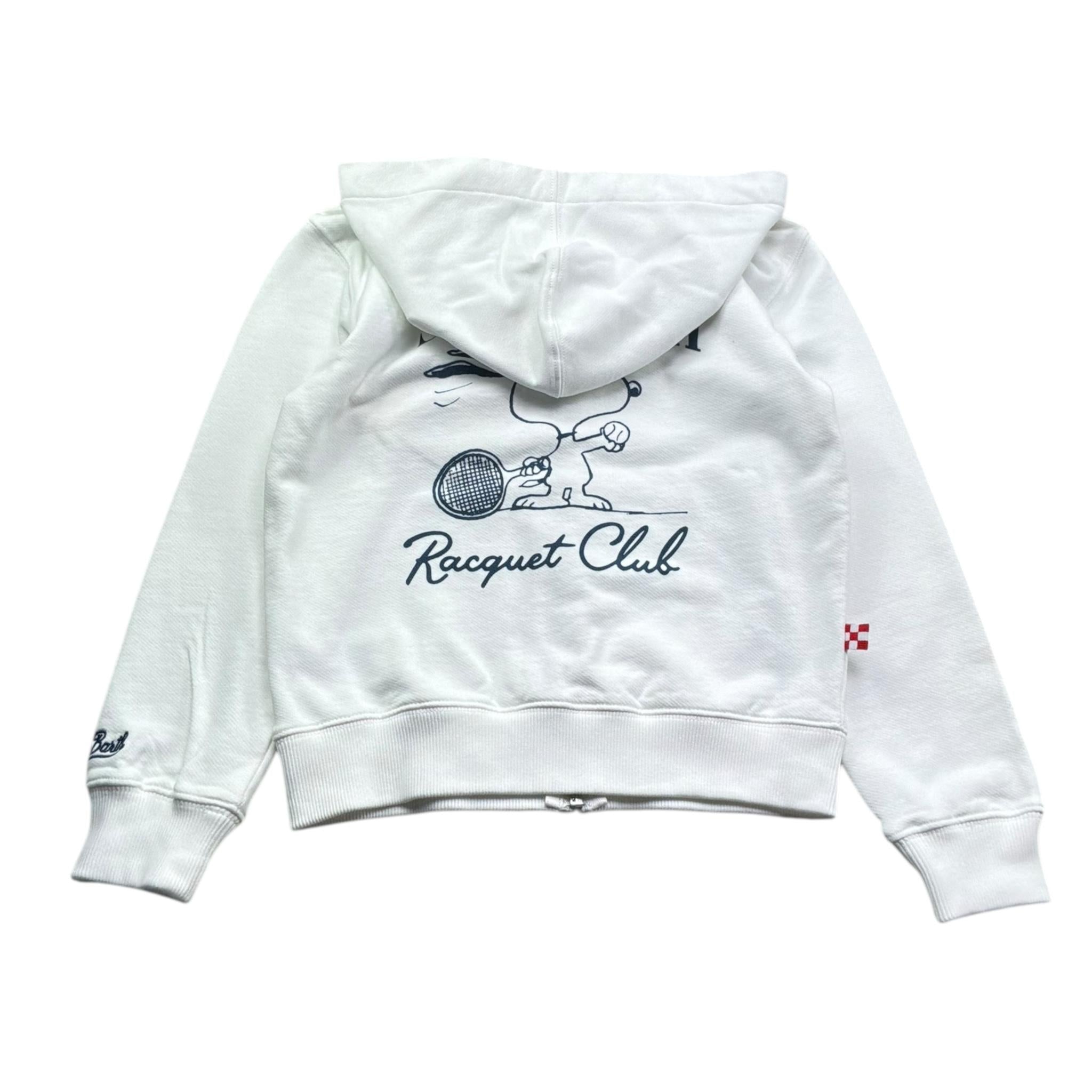 Saint Barth Felpa Tinta Unita con Zip E Cappuccio per Bambino 01053L BIANCO SAINT BARTH 