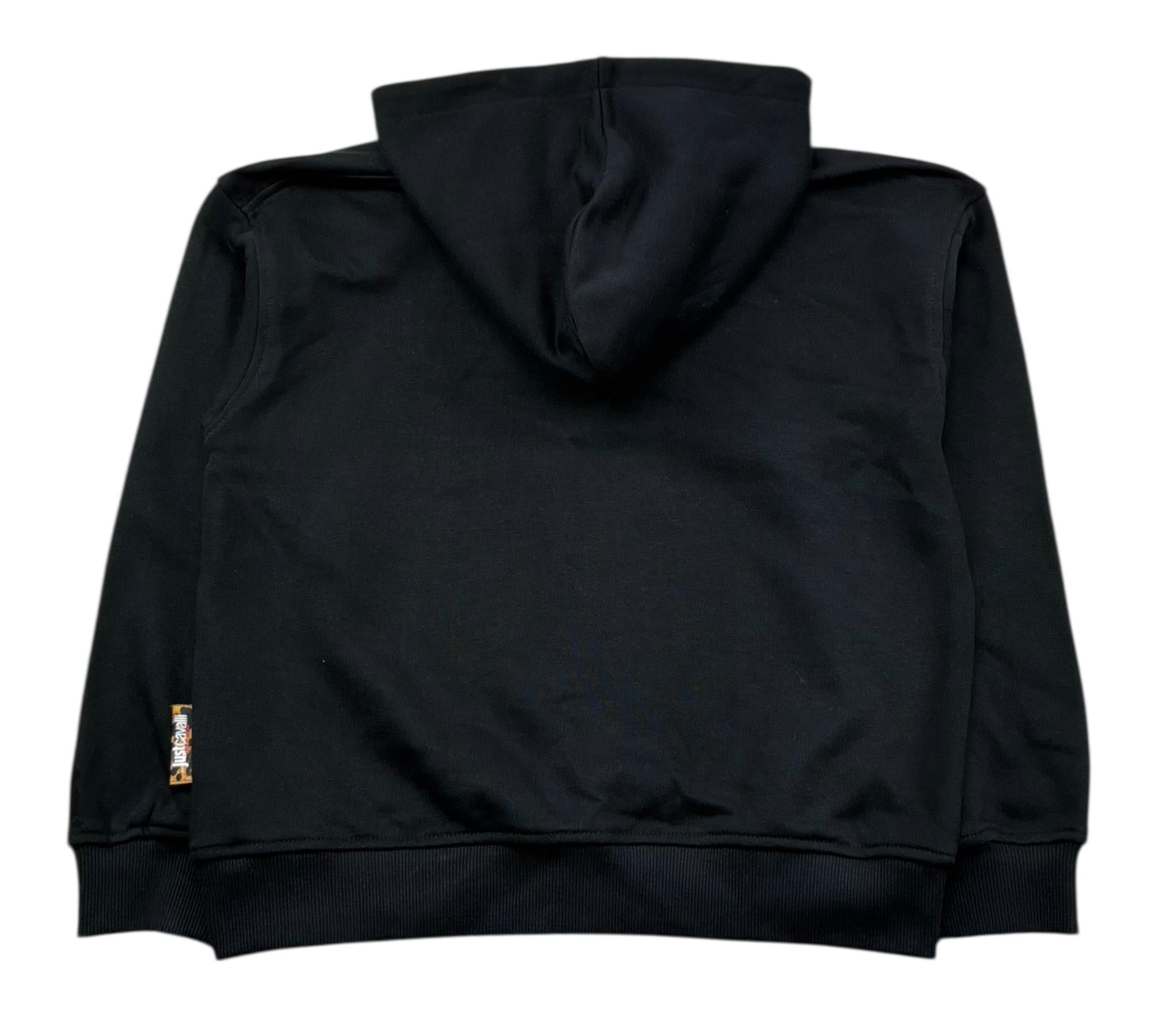 Just Cavalli Felpa Chiusa Girocollo Tinta Unita con Logo per Bambino JGP26013FE NERO JUST CAVALLI 