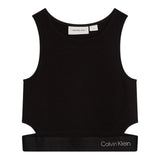 Calvin Klein Top Giromanica Tinta Unita per Bambina IG0IG02869XX NERO CALVIN KLEIN 
