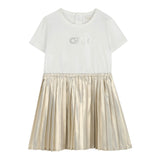 Michael Kors Abito Mezza Manica con Gonna In Contrasto per Neonata R30308 BIANCO MICHAEL KORS 