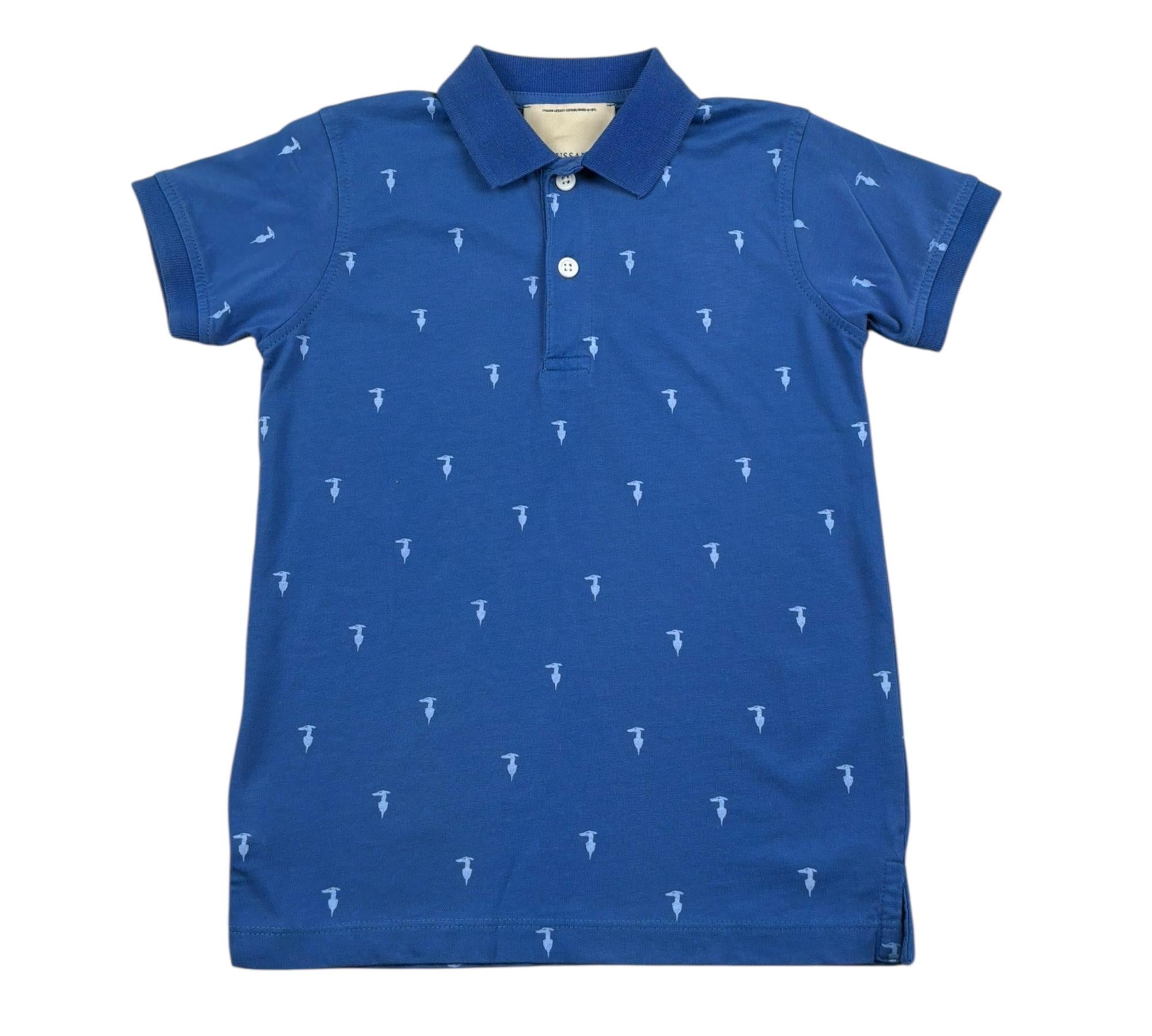 Trussardi Polo Mezza Manica Tinta Unita con Loghi per Bambino TBP26106PO BLU TRUSSARDI 
