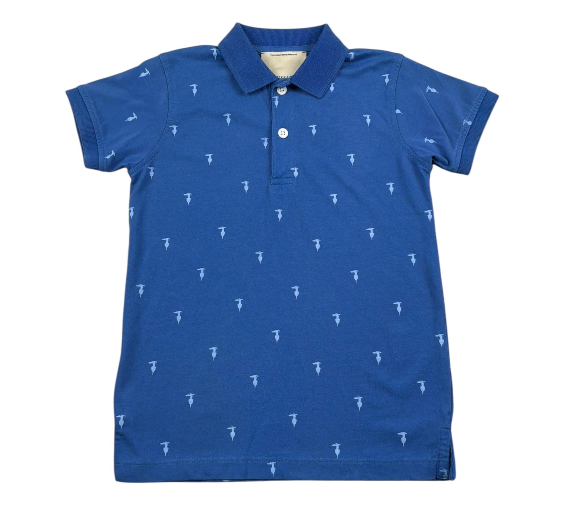 Trussardi Polo Mezza Manica Tinta Unita con Loghi per Bambino TBP26106PO BLU TRUSSARDI 