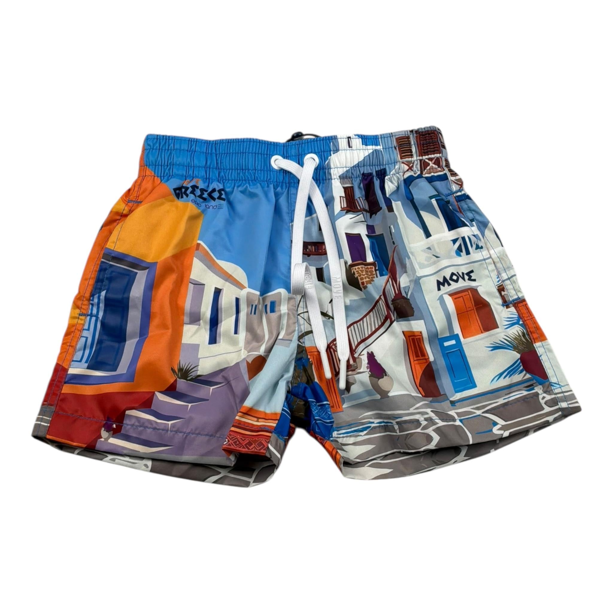 4Giveness Costume Modello Boxer Tinta Unita con Fantasia per Bambino GRECIA AZZURRO 4GIVENESS 
