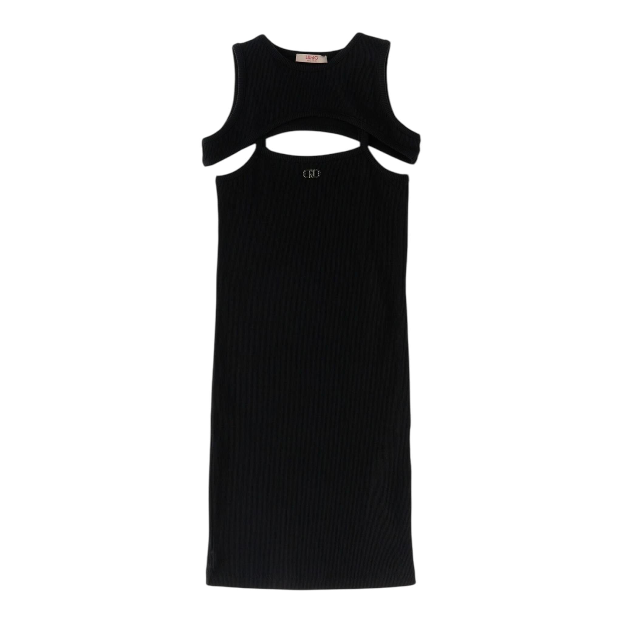 Liu Jo Abito Tinta Unita Giromanica per Bambina GA5181 NERO LIU JO 