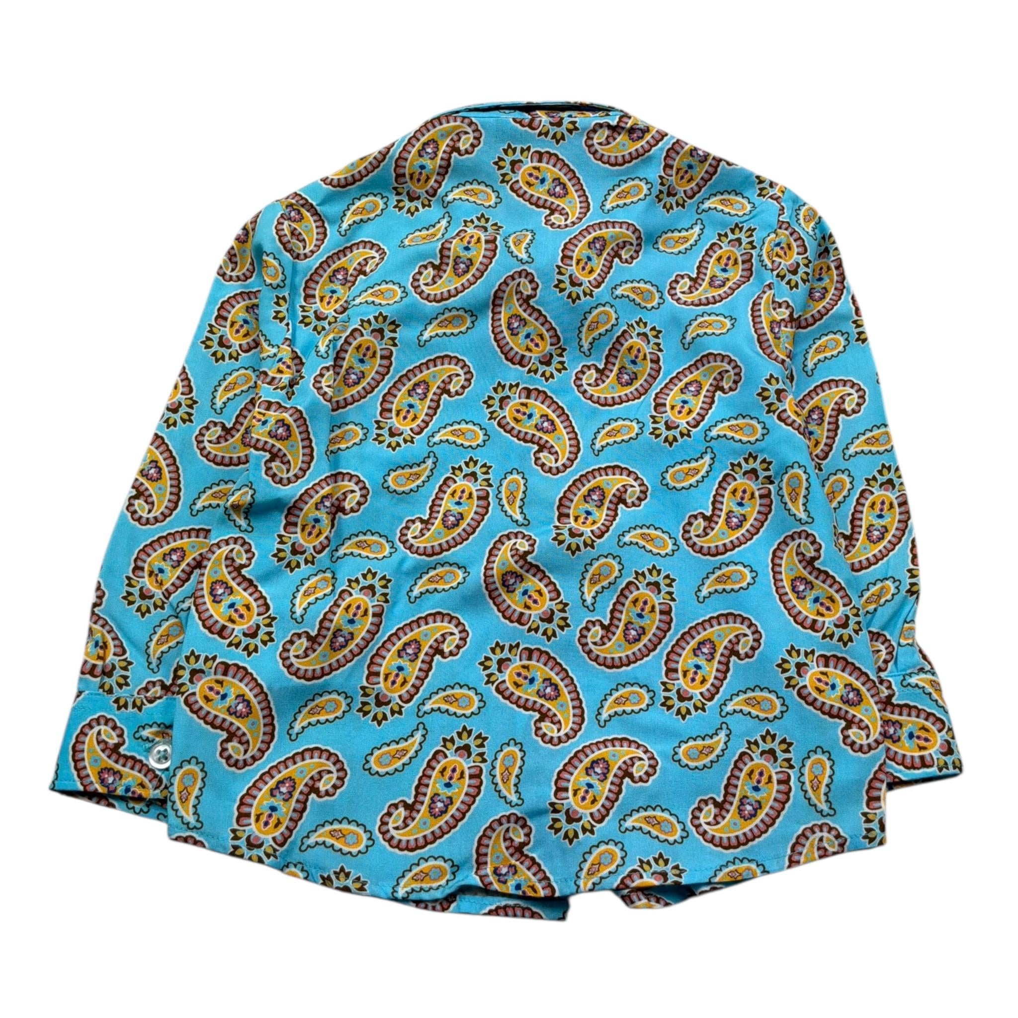 Manuel Ritz Camicia Manica Lunga Tinta Unita Stampa Fantasia per Bambino MR3075 AZZURRO MANUEL RITZ 