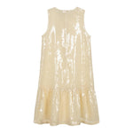 Calvin Klein Abito Giromanica Tinta Unita Paillettato per Bambina IG0IG02354ZCY BEIGE CALVIN KLEIN 